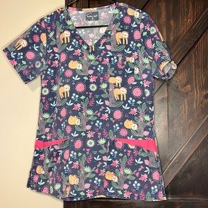 Butter-Soft sloth Scrub Top